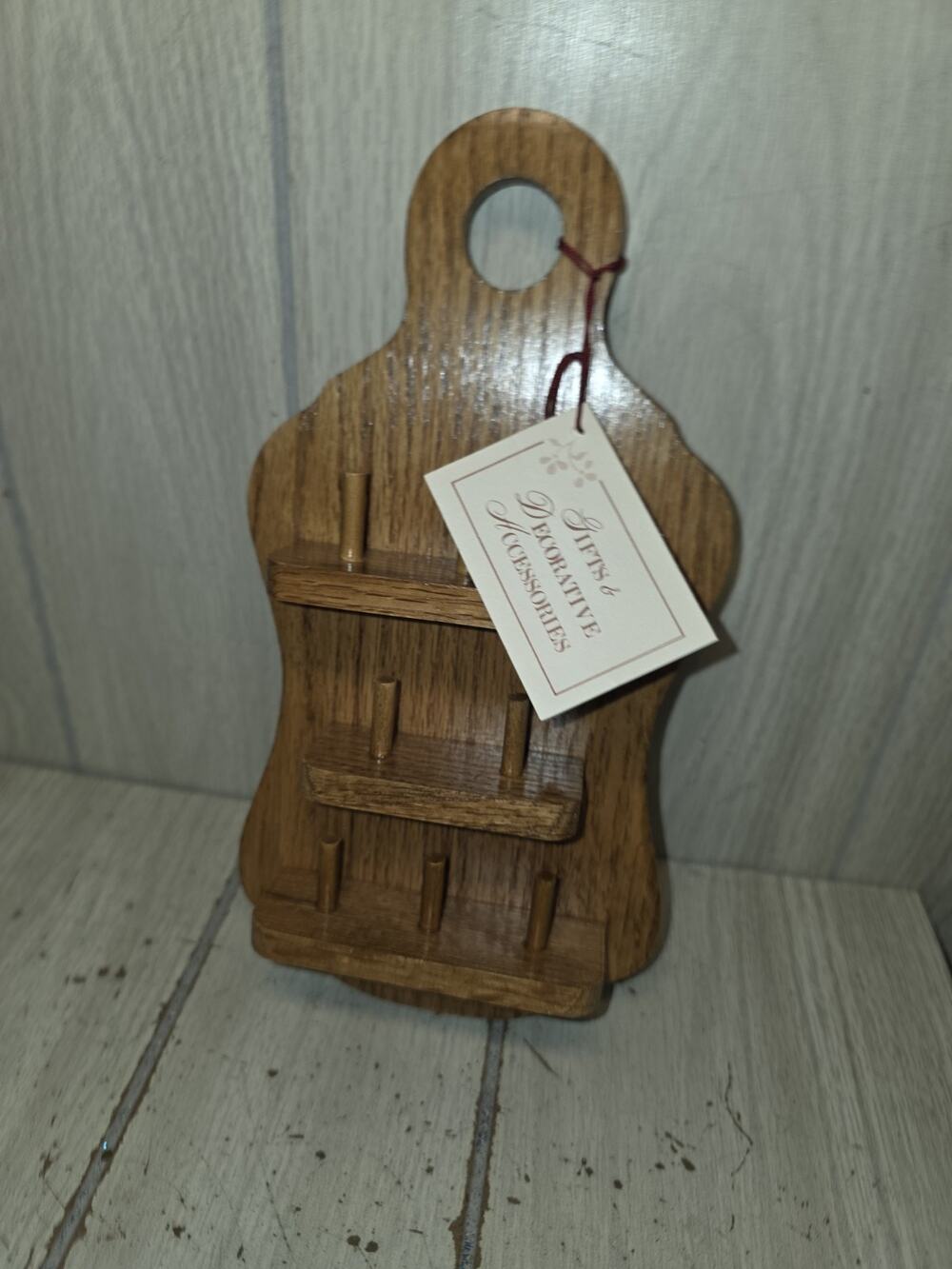Vintage Wood Thimble Thread Holder Creative Circle Cottagecore GrandmaCore New